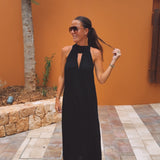 VALENTINA LONG BLACK DRESS