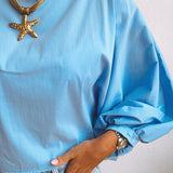 ANAELLE LIGHT BLUE BLOUSE