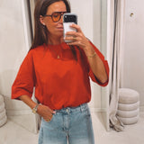 ALEJANDRA RED OVERSIZED T-SHIRT