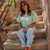 HABIBA MINT GREEN MUSTHAVE BLOUSE