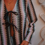 RISSANI MULTICOLOR CROCHET TWO-PIECE SET