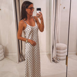 KIANNA ECRU POLKADOTS DRESS