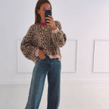 CLEMENCE BROWN LEOPARD SWEATER