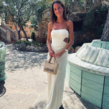 AMAIA LIGHT YELLOW BANDEAU DRESS