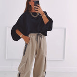 JASMINE DARK BLUE BLOUSE