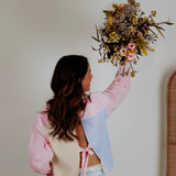 FEMKE PASTEL STRIPED OPEN BACK BLOUSE
