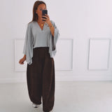 KAREN GREY V-NECK SWEATER