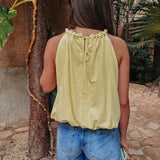 AZMARA YELLOW HALTER TOP