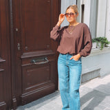 XANTHE BROWN MUSTHAVE SWEATER