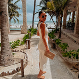 HERMOSA WHITE CROCHET DRESS