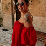 HOLA RED OFF SHOULDER TOP