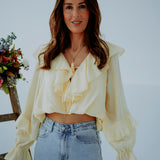 FAELINA YELLOW RUFFLE BLOUSE