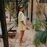 TIZARA LIGHT YELLOW SHORTSLEEVE BLAZER
