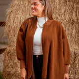 AUTUMN CAMEL FRINGE PONCHO