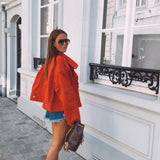 JUNESSA RED DENIM JACKET