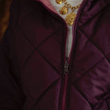TRUDY BURGUNDY/PINK REVERSIBLE PUFFER JACKET