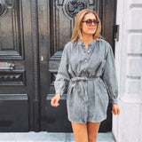 ABRIANA GREY DENIM DRESS