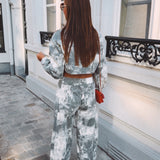 DARK GREY MARBLE BALLOON PANTS A5191