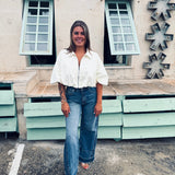 CLAY ECRU ZIP JACKET BLOUSE