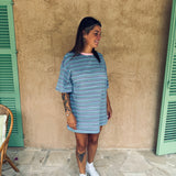 CORUNA BLUE STRIPED DRESS