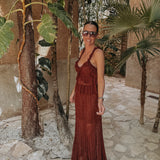 GUADALAJARA TERRACOTTA BROWN TWO-PIECE SET