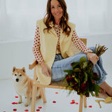 SELENA BABY YELLOW SLEEVELESS BLAZER