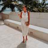 HERMOSA WHITE CROCHET DRESS