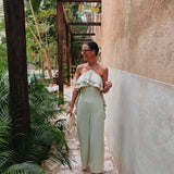 MARIANA MINT GREEN HALTER JUMPSUIT