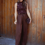SATIN SOUL BROWN PANTS