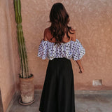 SIHAM BLACK WIDE LEG PANTS