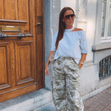 RONJA GREY CUT-OUT T-SHIRT