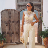 ELODIE LIGHT YELLOW LACE TOP
