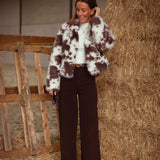 BROWN WIDE LEG JEANS 9092-9