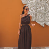 BELLISSIMA BROWN TWO-PIECE SET