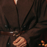 FEEL THE VIBE BROWN BLAZER DRESS