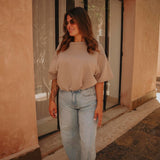SOLSTICE TAUPE CROPPED T-SHIRT