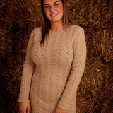 DELPHINE BEIGE KNITTED DRESS