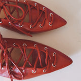 DESIRE RED SLINGBACKS