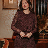 FIRESIDE BROWN LACE DRESS