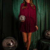 JINGLE BELLS BORDEAUX DRESS