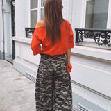 KHAKI CAMO BALLOON PANTS