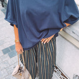 FAYE DARK BLUE OVERSIZED T-SHIRT