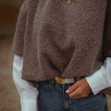 PENNIE TAUPE SWEATER BLOUSE