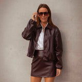 ADALEE BURGUNDY WOVEN SKIRT