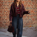 DARK BLUE WIDE LEG JEANS A3412-A