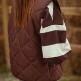 ELVINA BROWN SLEEVELESS JACKET