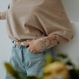 PRE-ORDER BRIA BEIGE LACE SWEATER