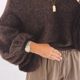 EVIE BROWN KNITTED PULLOVER