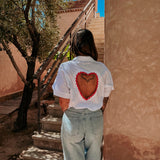HABIBTI WHITE HEART BLOUSE