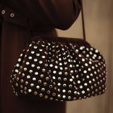 THE REBEL BROWN STUDS BAG